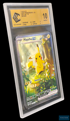 une image d'une carte à collectionner Pokémon sur laquelle figure un Pikachu