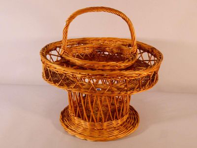 a wicker basket that is sitting on a table