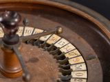 a close up of a roulet wheel with numbers on it