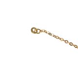 yellow gold plated chain bracelet with a heart charm