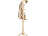 un porte-manteaux en bois avec un porte-chapeaux et un porte-manteaux