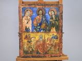 peinture sur chevalet représentant les trois grâces de Jésus