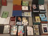 a lot of books on a table with a lot of them