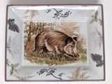 a plate with a picture of a bear on it