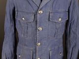 an image of a blue military jacket on a mannequin