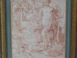 l'image d'un dessin représentant un homme et une femme assis sur un banc