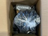 a cardboard box with a bunch of items inside of it
