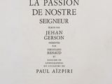 the cover of the book la passion de nostre by jean gersonn