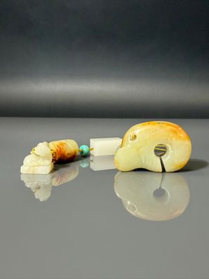 an apple that has been cut in half and is sitting on a table