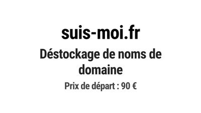 Nom de domaine suis-moi.fr. Catégorie: Marketing et publicit…
