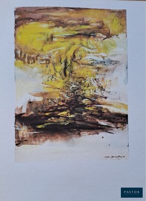 une image représentant une photo d'un tableau sur une feuille blanche