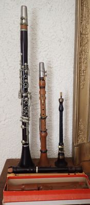 trois types d'instruments de musique différents posés sur une table