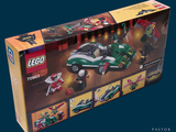 lego batman movie set with green car and batmobile in box