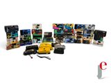 a lot of toys that are sitting on a white surface