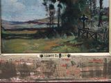 a picture of a painting of a landscape in a frame