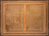 an image of a painting of a window with a wooden frame