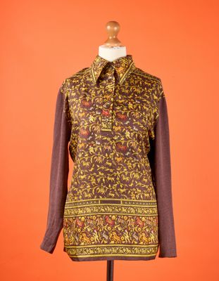 HERMES PARIS CIRCA 1986/90 POLO à manches longues en tricot …
