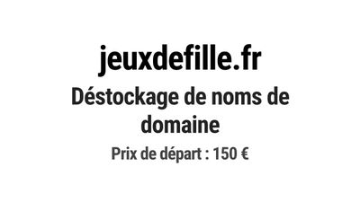 Nom de domaine jeuxdefille.fr. Catégorie: Jeux et divertisse…