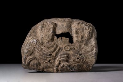 Plaque DE Sarcophage Romaine EN Plomb ReprÉSentant Deux Empe…