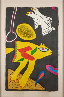 CORNEILLE, 1922-2010, Les oiseaux jumeaux, 1997, eau-forte e…