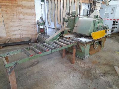 a machine that is sitting inside of a building