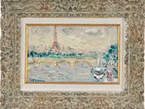 tableau représentant une vue de la tour Eiffel à Paris