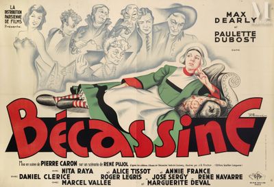 the poster for the movie becassin, starring a woman lying on a couch with other people behind her