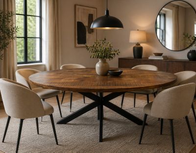Table à Manger Ovale Melbourne- HSM Collection- manguier nat…