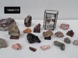 a lot of rocks and stones that are on a table