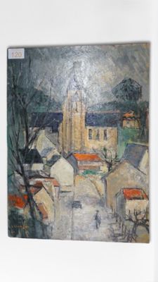 L Claeysen (1903-1997) "Vitry Chatillon" peinture sur isorel…