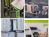 plusieurs photos différentes représentant divers objets, notamment un aspirateur, un chargeur de voiture et d'autres objets