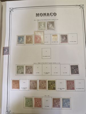 1 carton contenant une collection de timbres de Monaco des o…