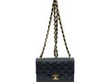 chanel black quilted lambskin small flap bag