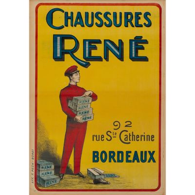 Chaussures René, Bordeaux Poster Lithographie [Non Canvas]