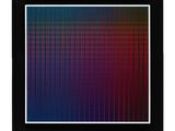 a black frame with a rainbow colored pattern on it