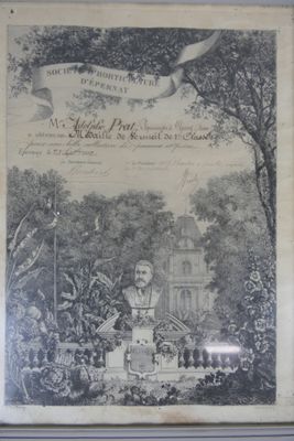 Diplôme de la société d’Horticulture d’Epernay obtenu par M.