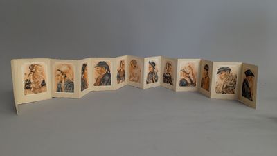 a set of six cards with pictures of people on them