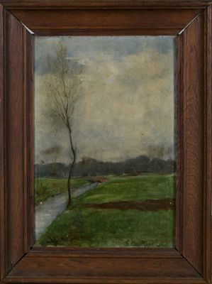 Georges DUVILLIER (1853-1926) Paysage au ruisseau