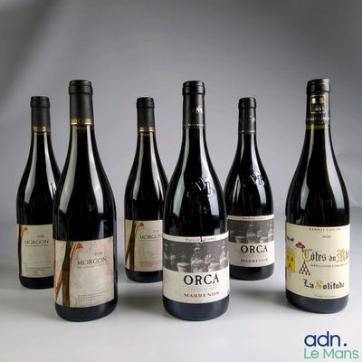plusieurs bouteilles de vin sont alignées sur une table