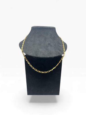 a black mannequin with a gold chain on it