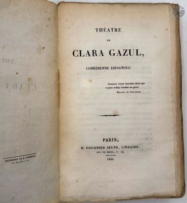 MÉRIMÉE (Prosper). Théâtre de Clara Gazul, comédienne espagn…