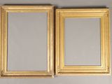 pair of antique gold picture frames with gold leaf trim