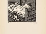 an image of a drawing of a person laying in a bed