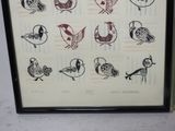 a picture of a picture of birds on a wall