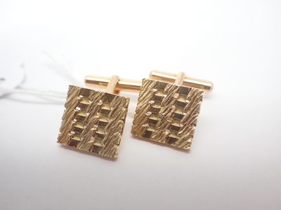 HERMES PARIS Paire de boutons de manchettes en or jaune, poids 11,2g - Photo 1