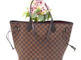 Sac fourre-tout Louis Vuitton en toile Damier avec poignées en cuir