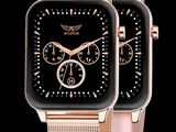 the two watches are shown side by side on a black background