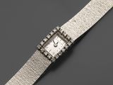 une montre-bracelet en or blanc 18 carats sertie de diamants