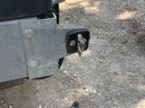 a close up of a truck with a metal bumper
