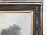 a picture of a painting of a tree in a field